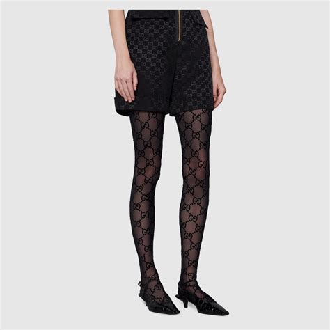 gucci strumpfhose gg schwarz|gucci trousers and tights.